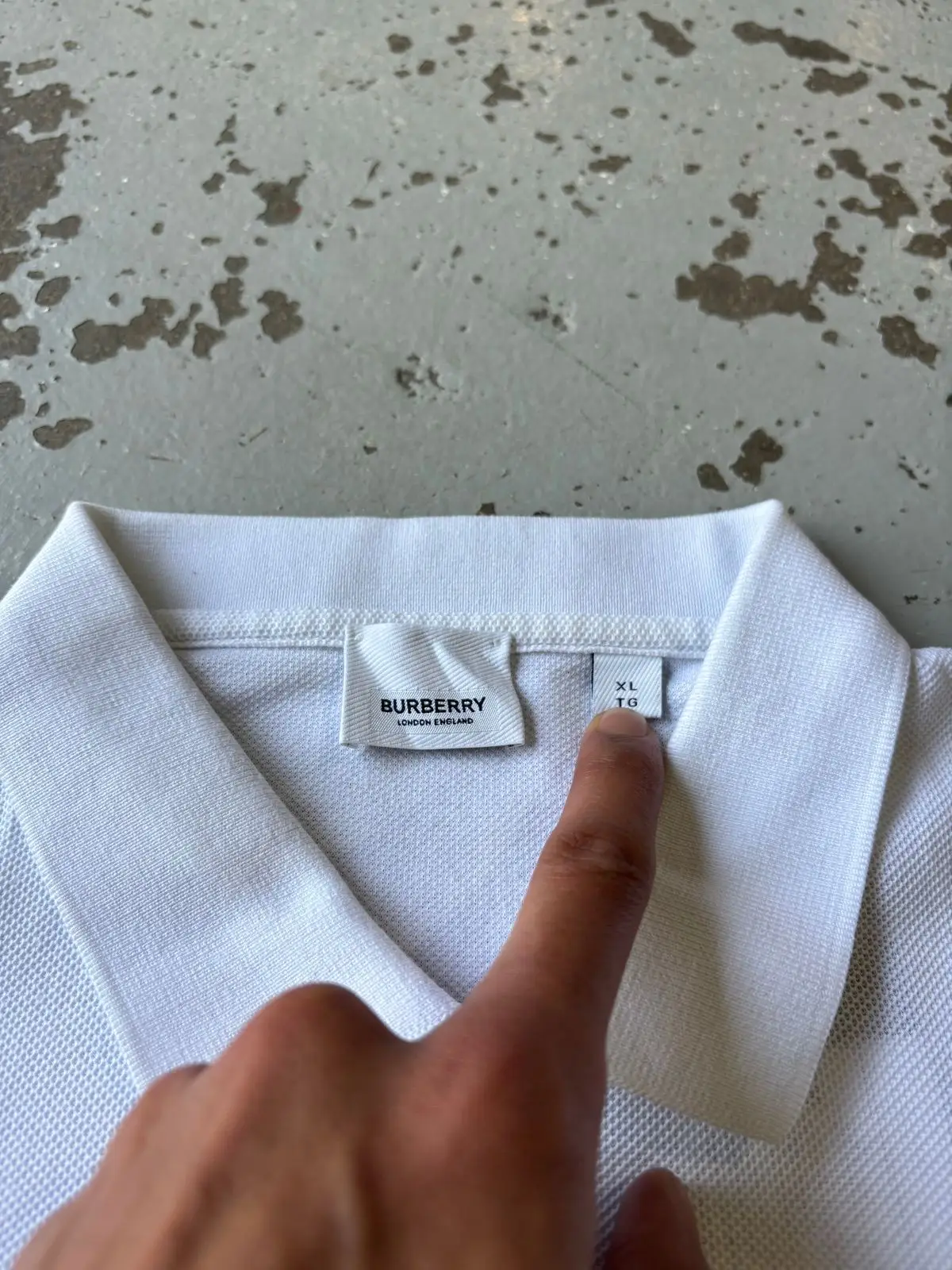 Burberry White Polo Shirt XL