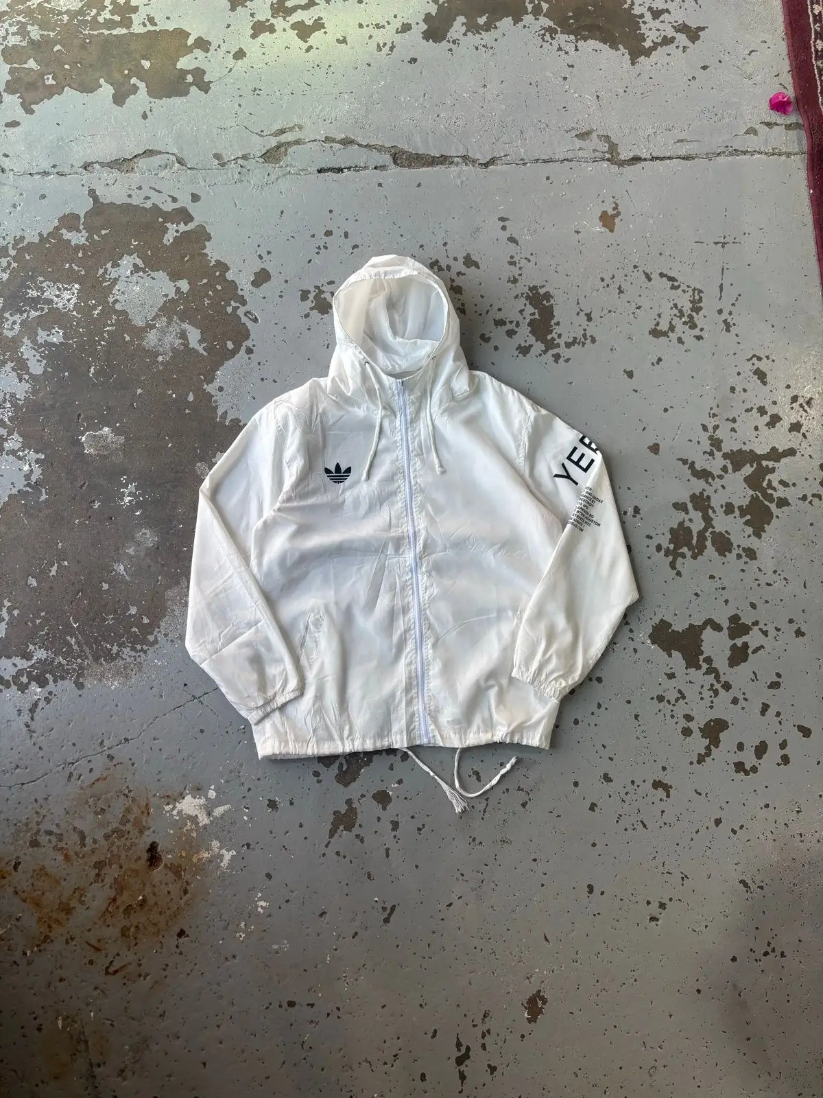 Adidas Yeezy White Windbreaker Jacket
