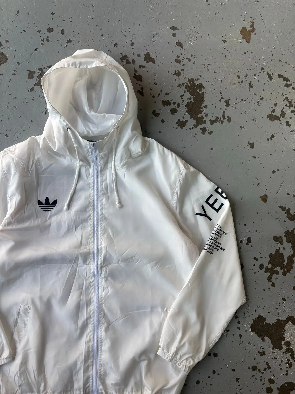 Adidas Yeezy White Windbreaker Jacket