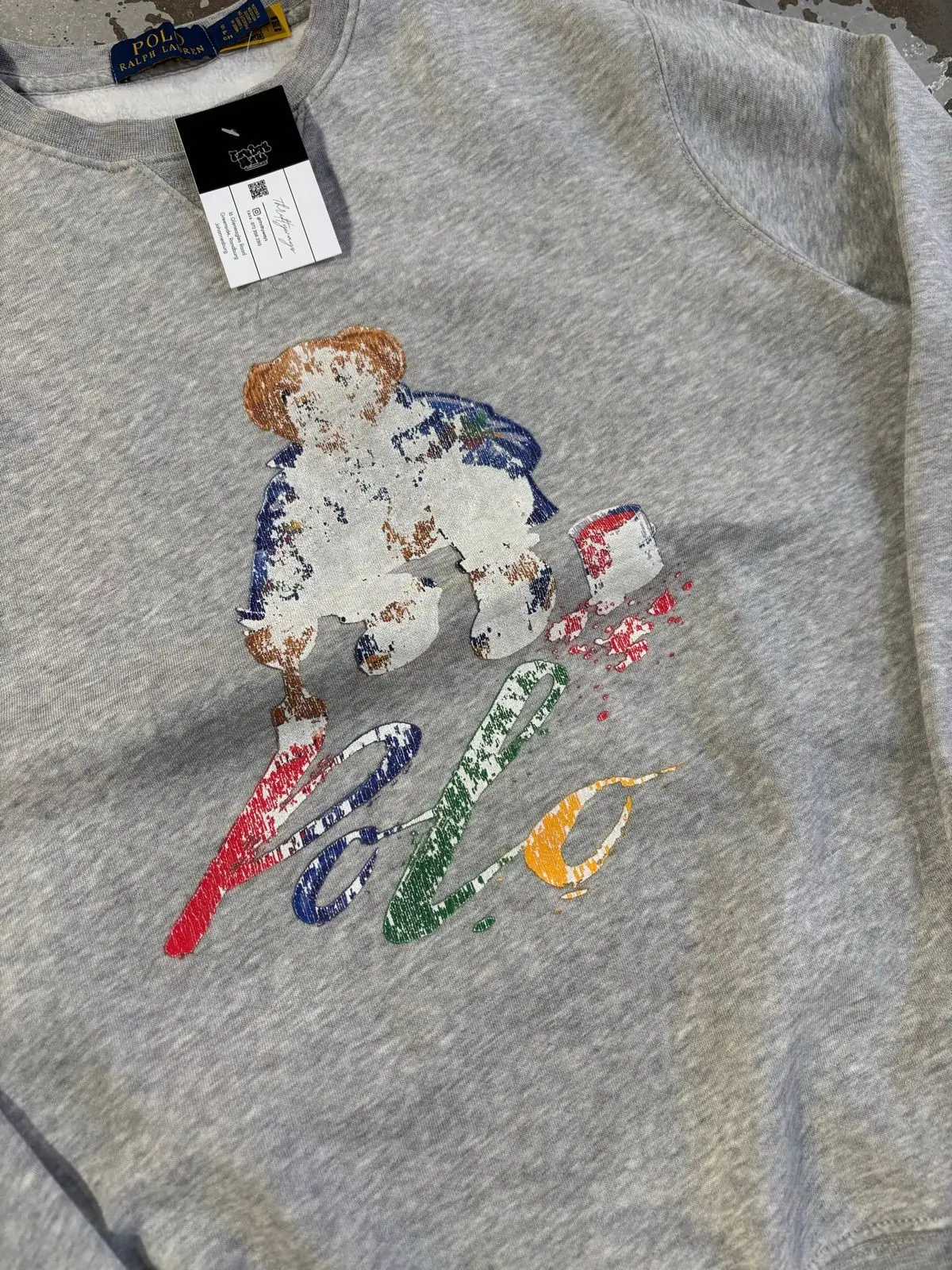 Polo Ralph Lauren Bear Graphic Sweatshirt Grey