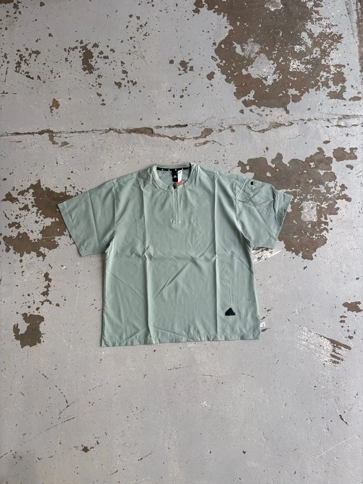 Adidas Sage Green Short-Sleeve Top