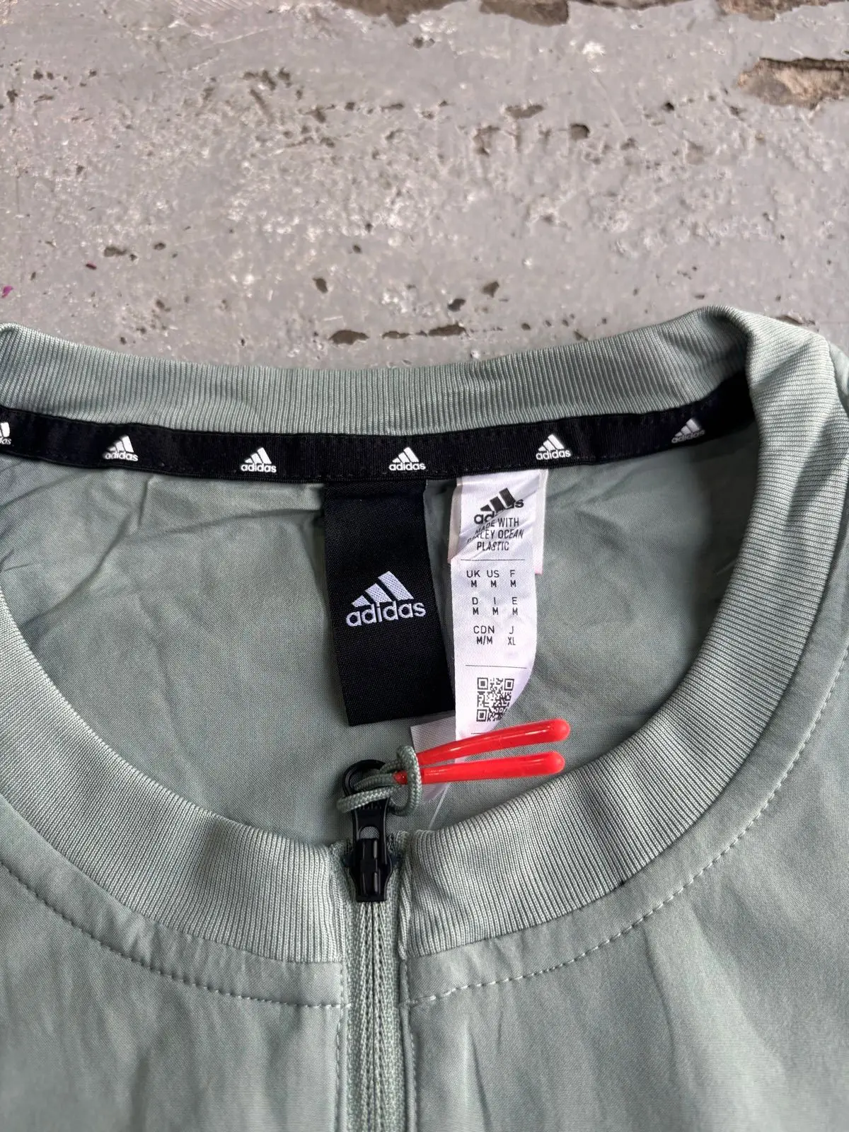 Adidas Sage Green Short-Sleeve Top
