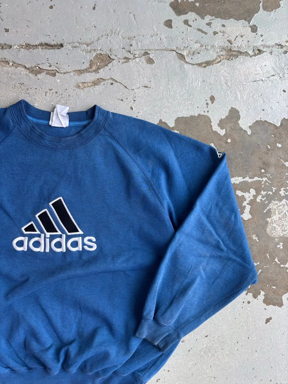Vintage Adidas Blue Crewneck Sweatshirt