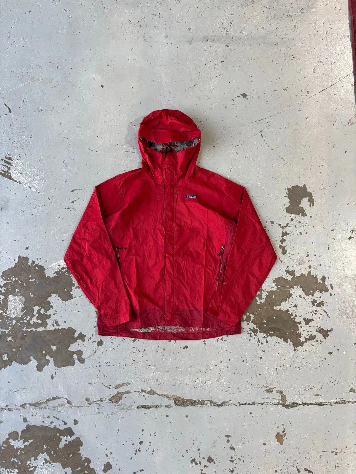 Patagonia Red Waterproof Hooded Jacket