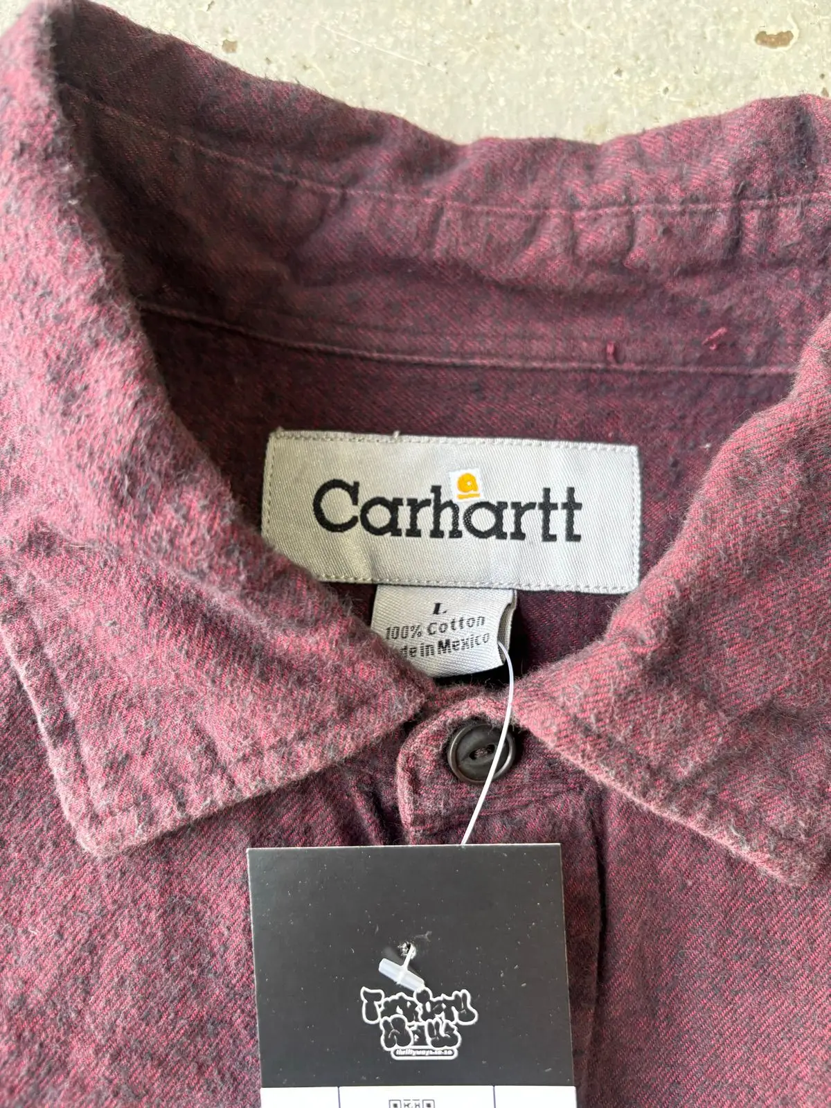 Carhartt Long Sleeve Button-Up Shirt Maroon