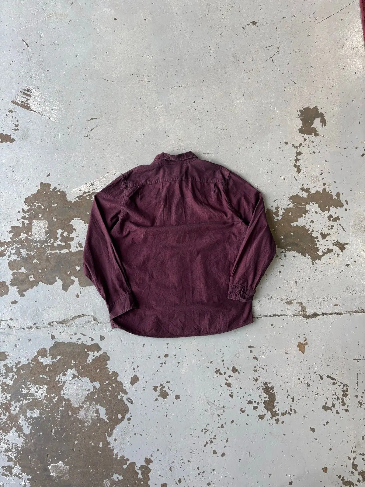Carhartt Long Sleeve Button-Up Shirt Maroon