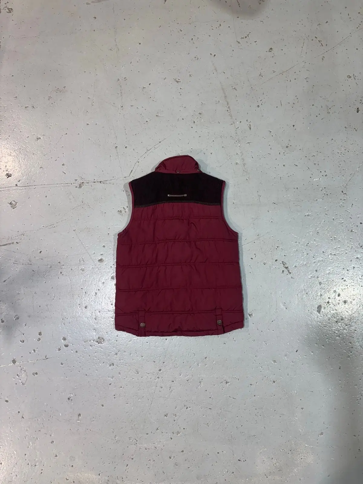 Diesel Quilted Puffer Vest Maroon
