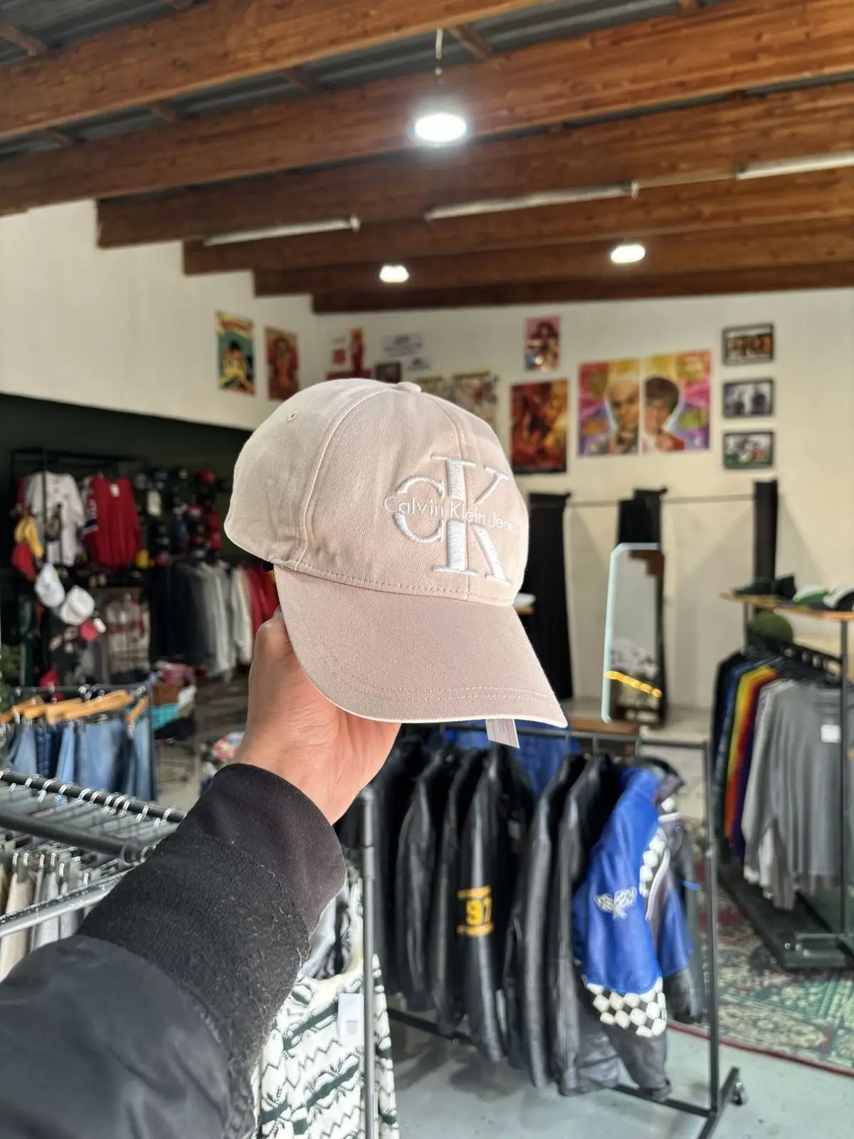 Calvin Klein Jeans Beige Baseball Cap