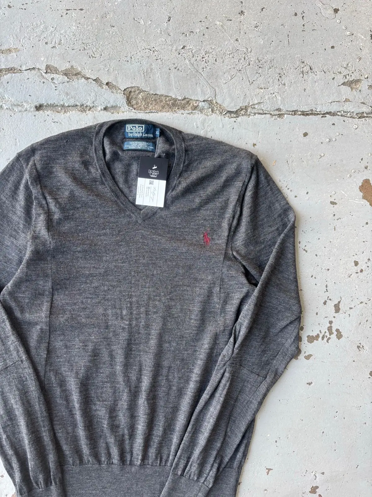 Ralph Lauren Grey V-Neck Sweater