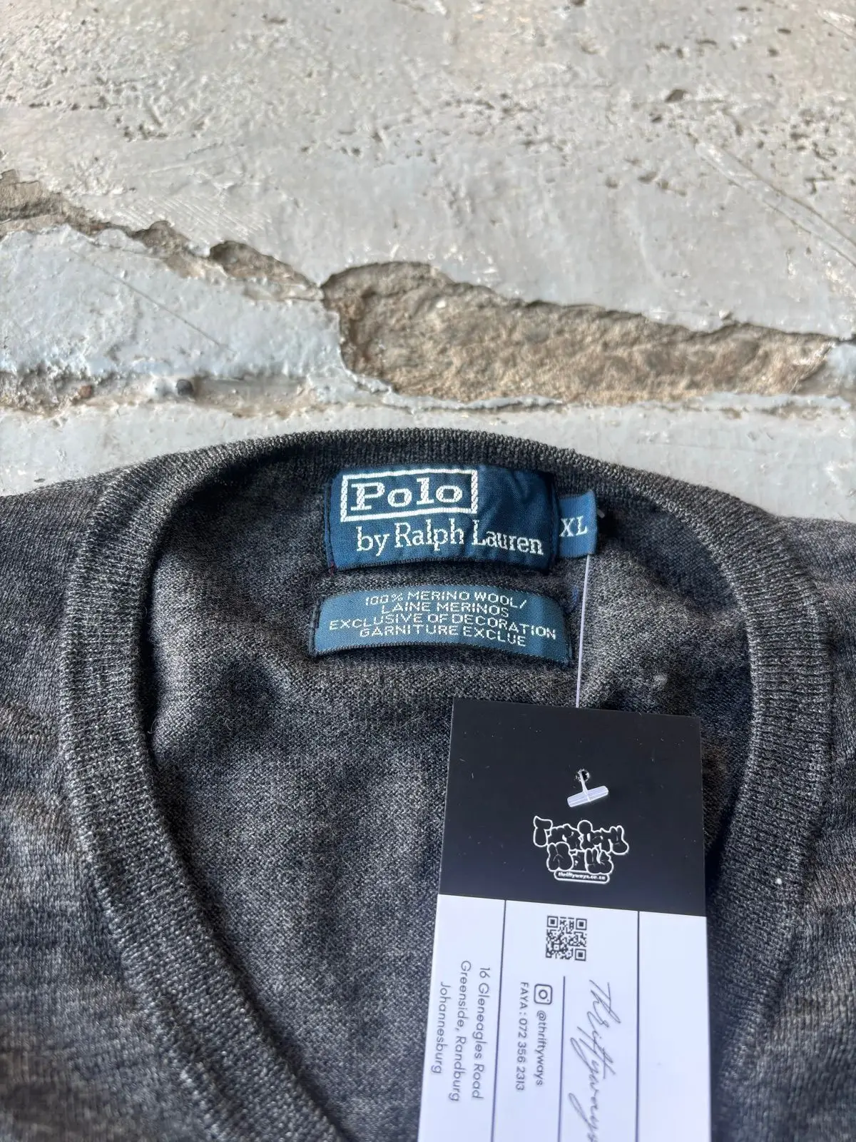 Ralph Lauren Grey V-Neck Sweater