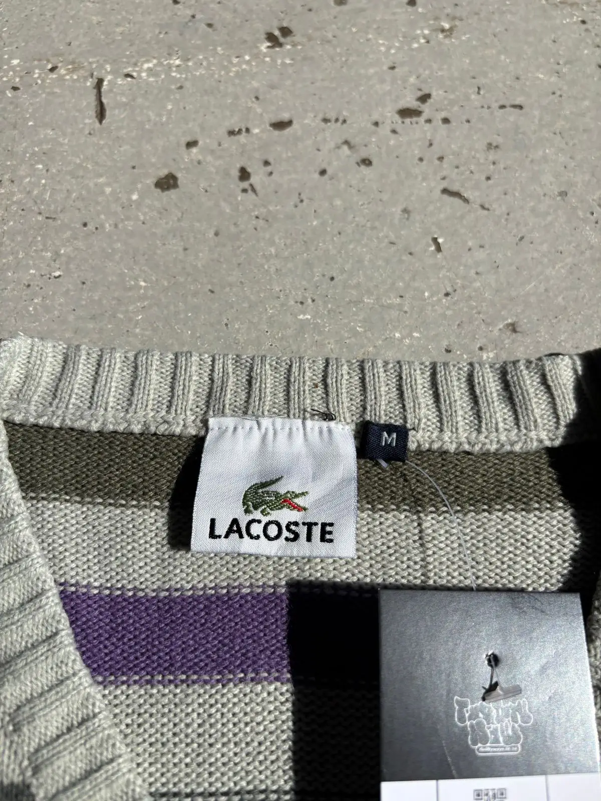 Lacoste Striped V-Neck Sweater