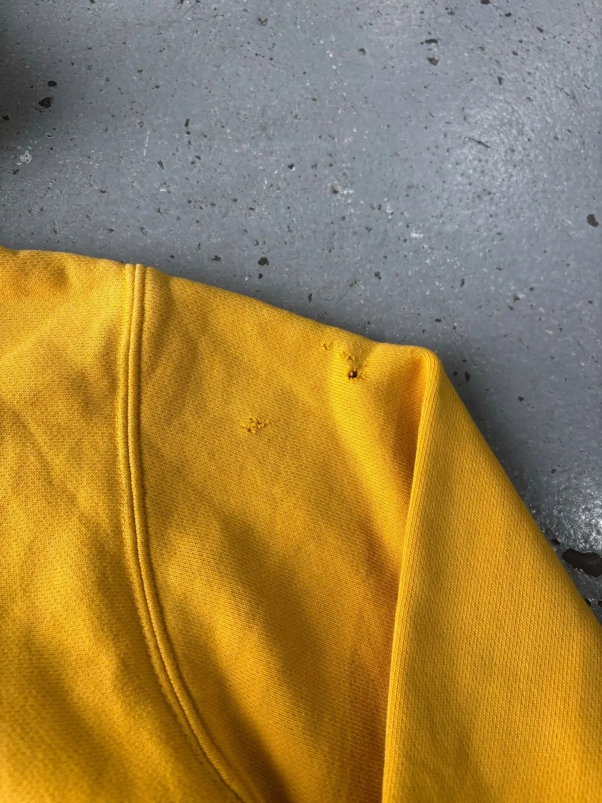 Champion Yellow Embroidered Script Logo Hoodie