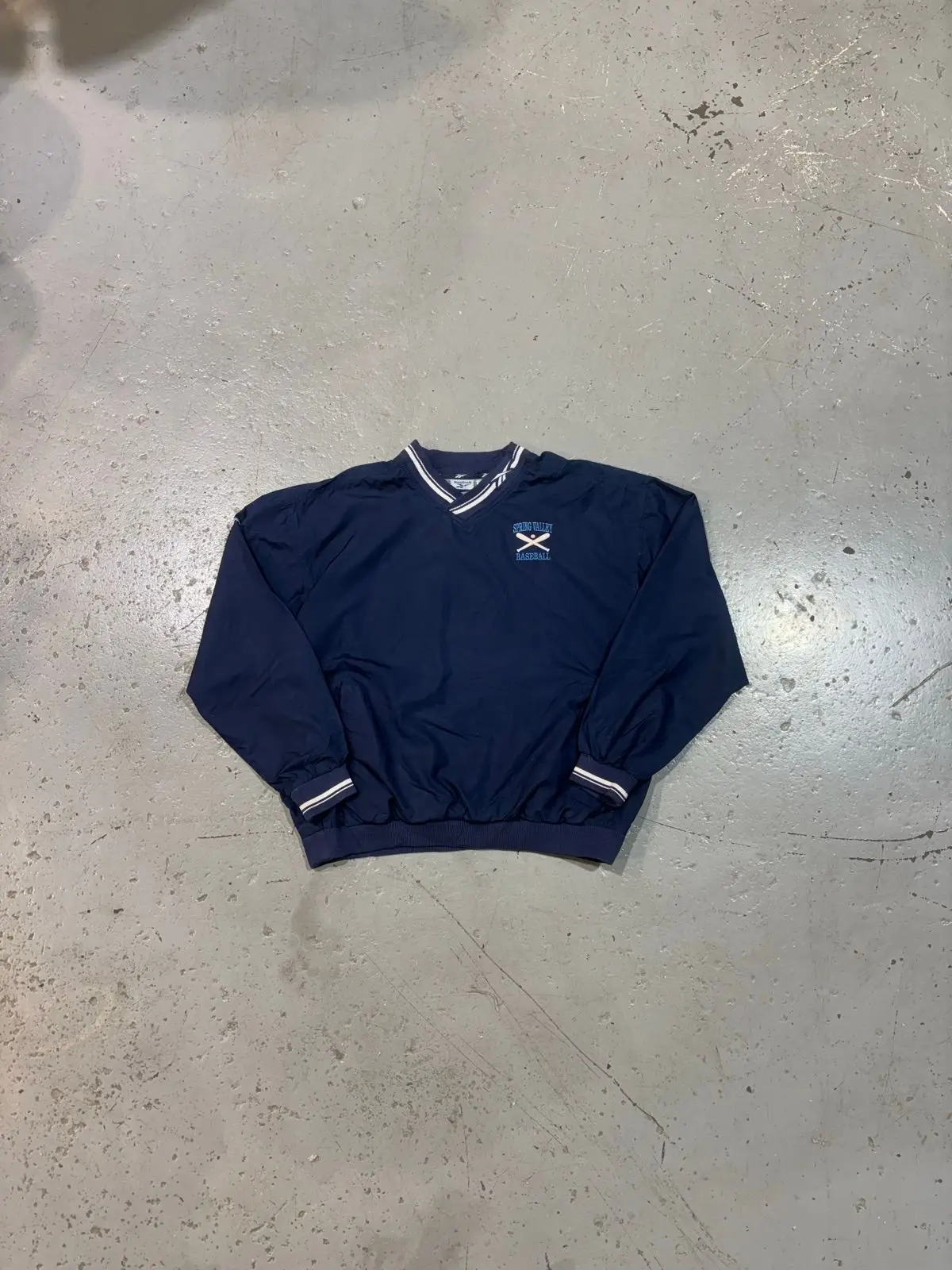 Reebok Spring Valley Baseball Windbreaker Jacket Navy Large