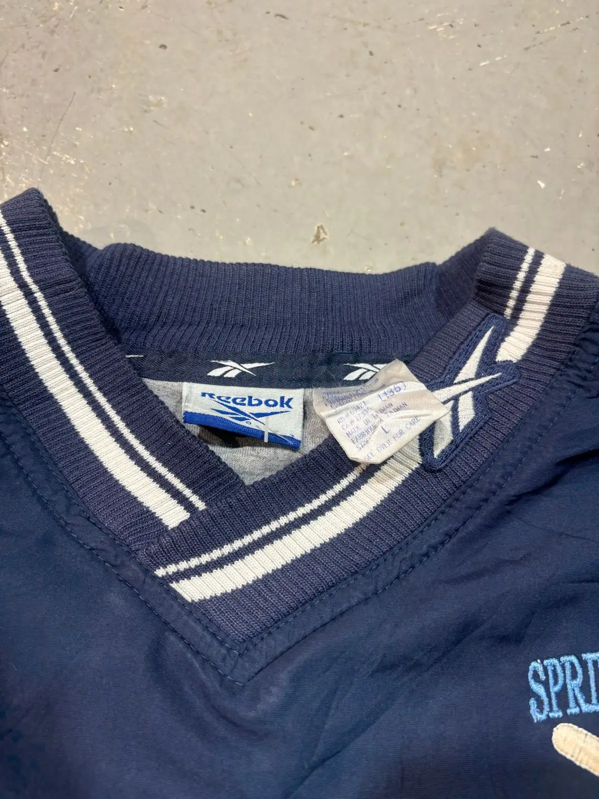 Reebok Spring Valley Baseball Windbreaker Jacket Navy Large