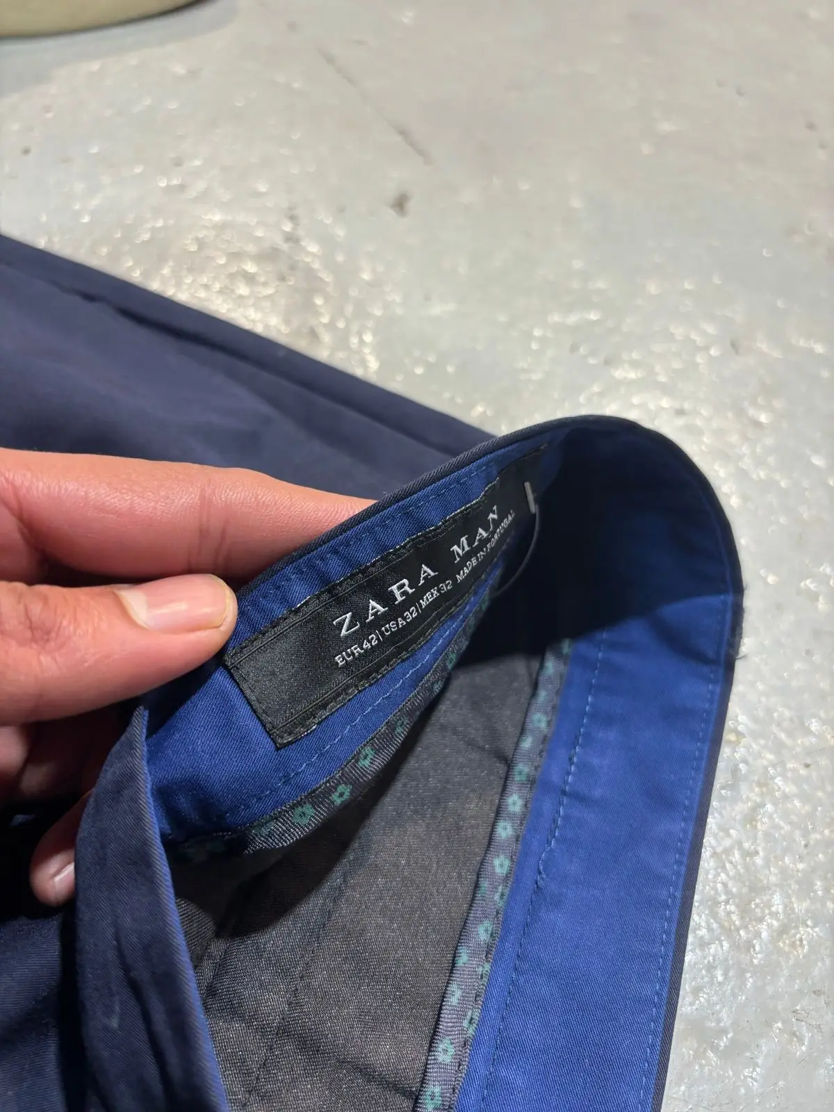 Zara Navy Blue Trousers Size 32