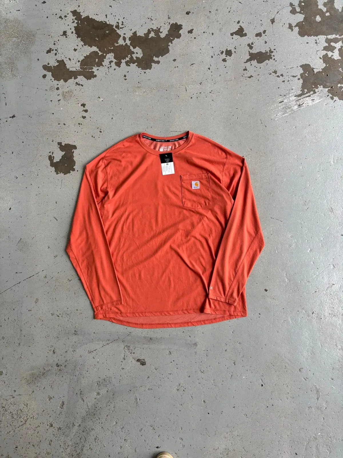 Carhartt Force Long Sleeve Pocket T-Shirt Orange