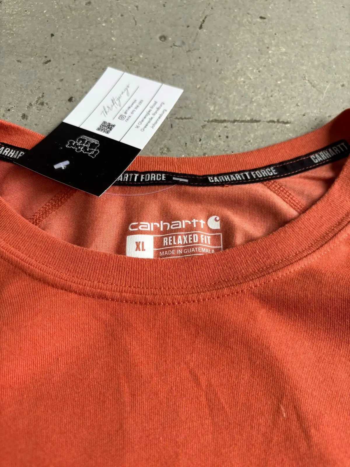 Carhartt Force Long Sleeve Pocket T-Shirt Orange