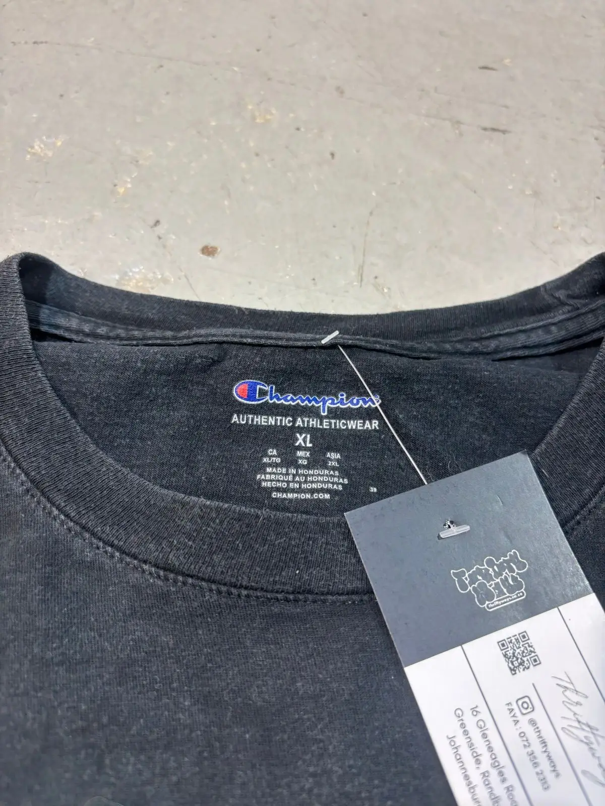 Champion Black Long Sleeve T-Shirt