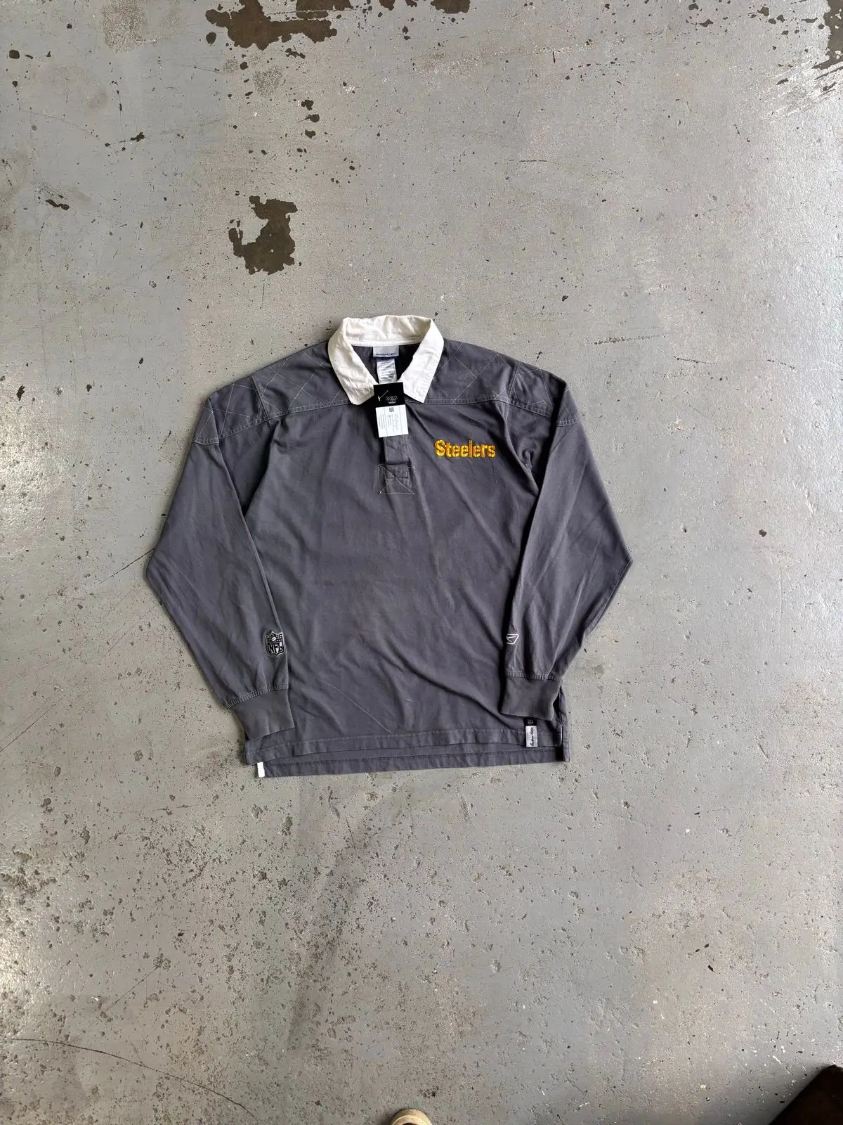 Reebok Pittsburgh Steelers Long Sleeve Rugby Shirt