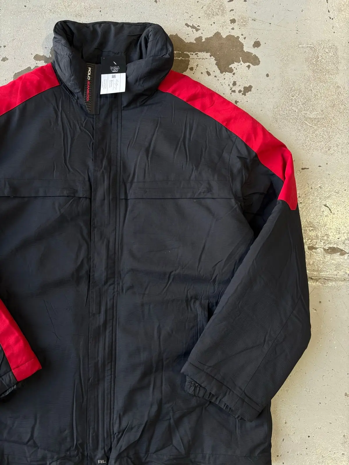 Polo Jeans Co. Ralph Lauren Black and Red Puffer Jacket