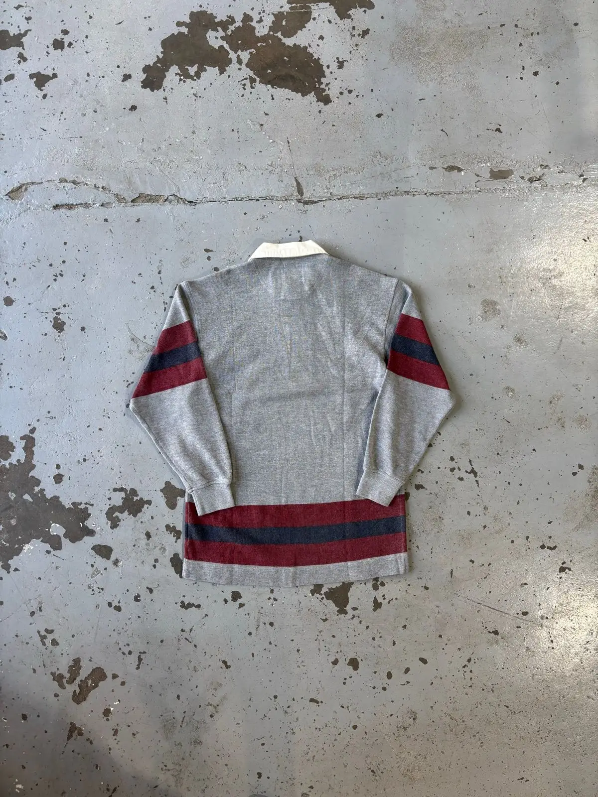 Avirex Long Sleeve Rugby Shirt Grey