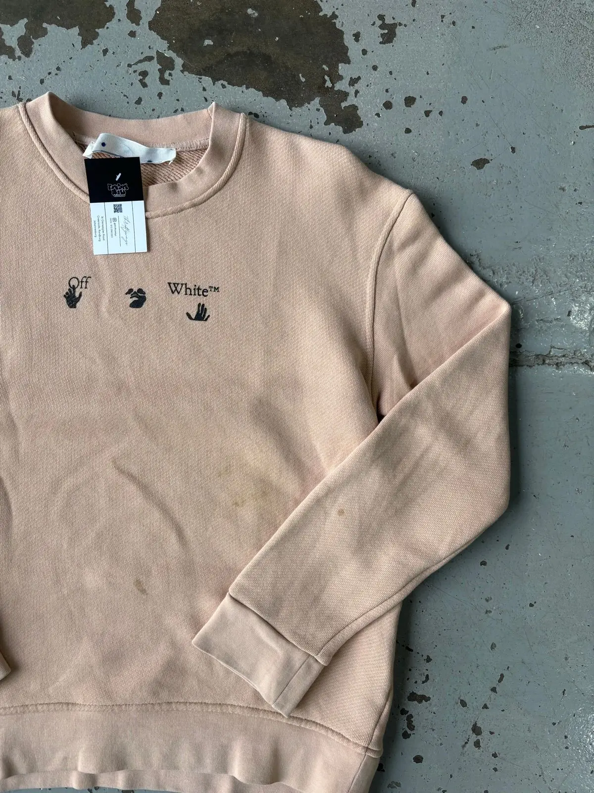 Off-White Peach Crewneck Sweatshirt