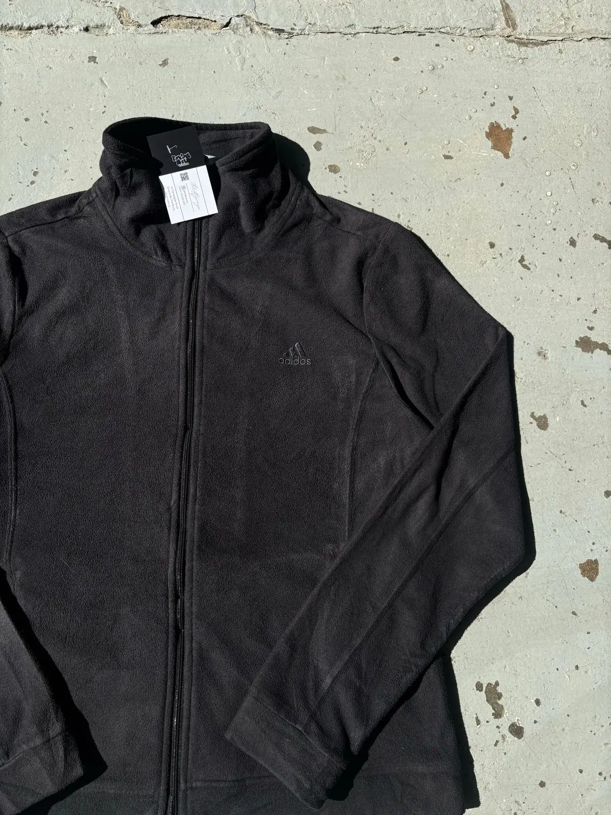 Adidas Black Fleece Zip Jacket