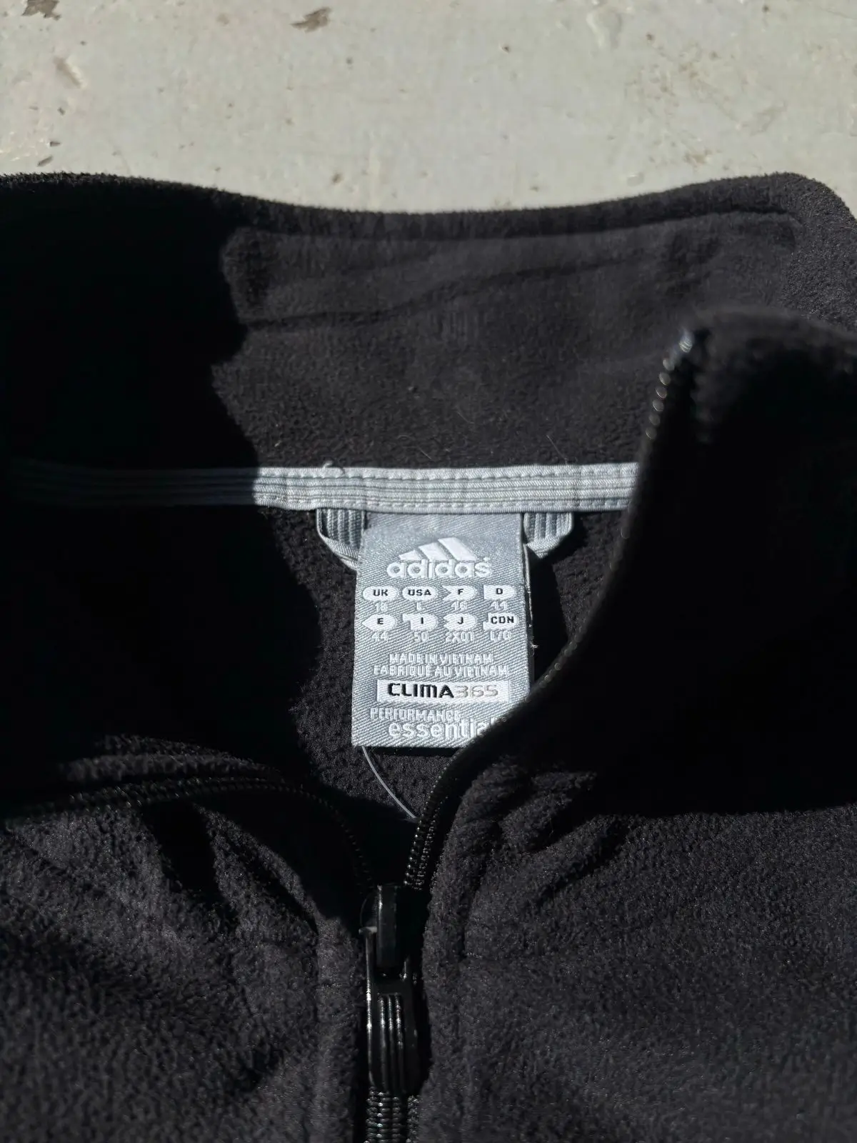 Adidas Black Fleece Zip Jacket