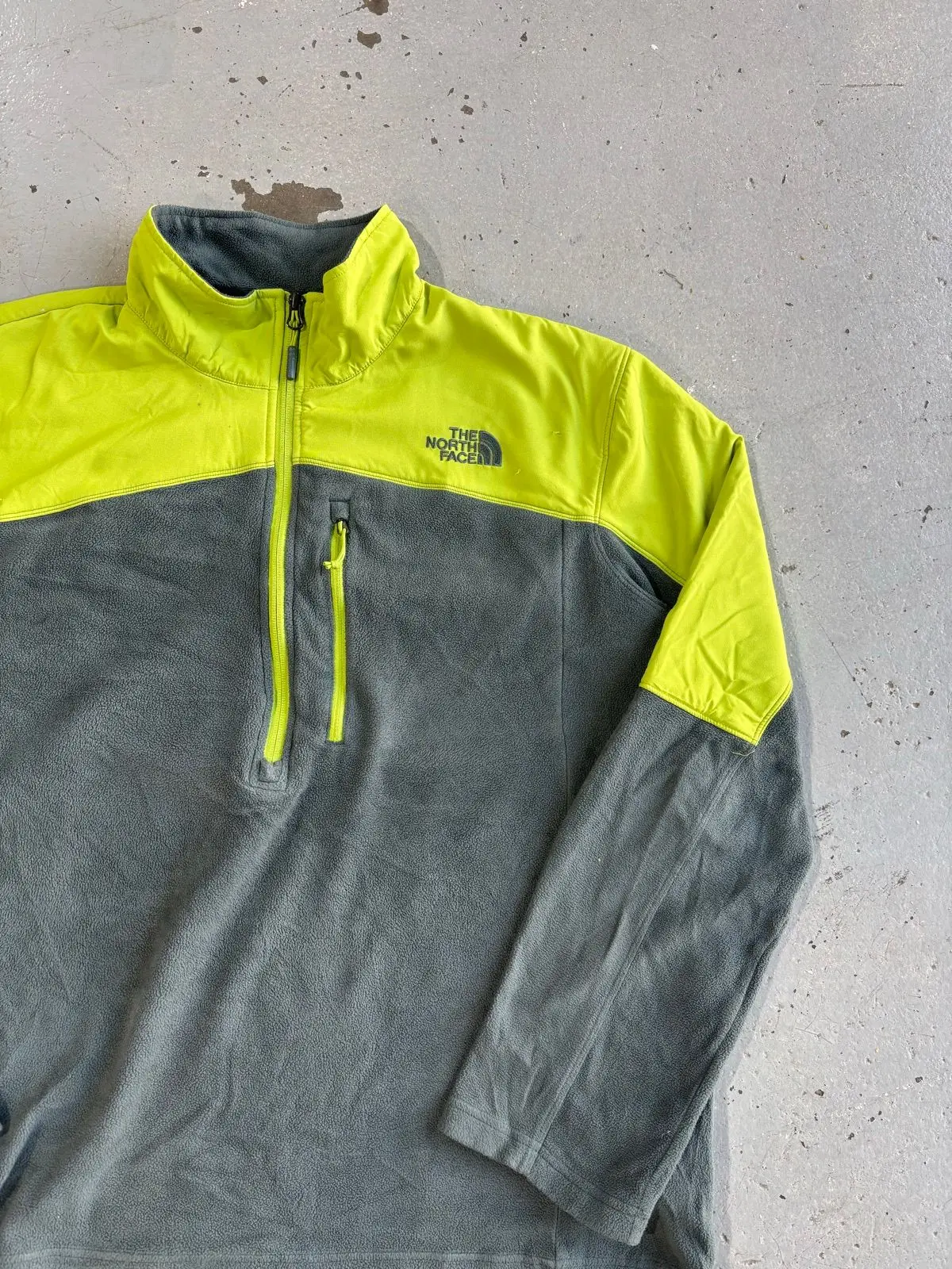 The North Face Half-Zip Fleece Jacket Grey Yellow