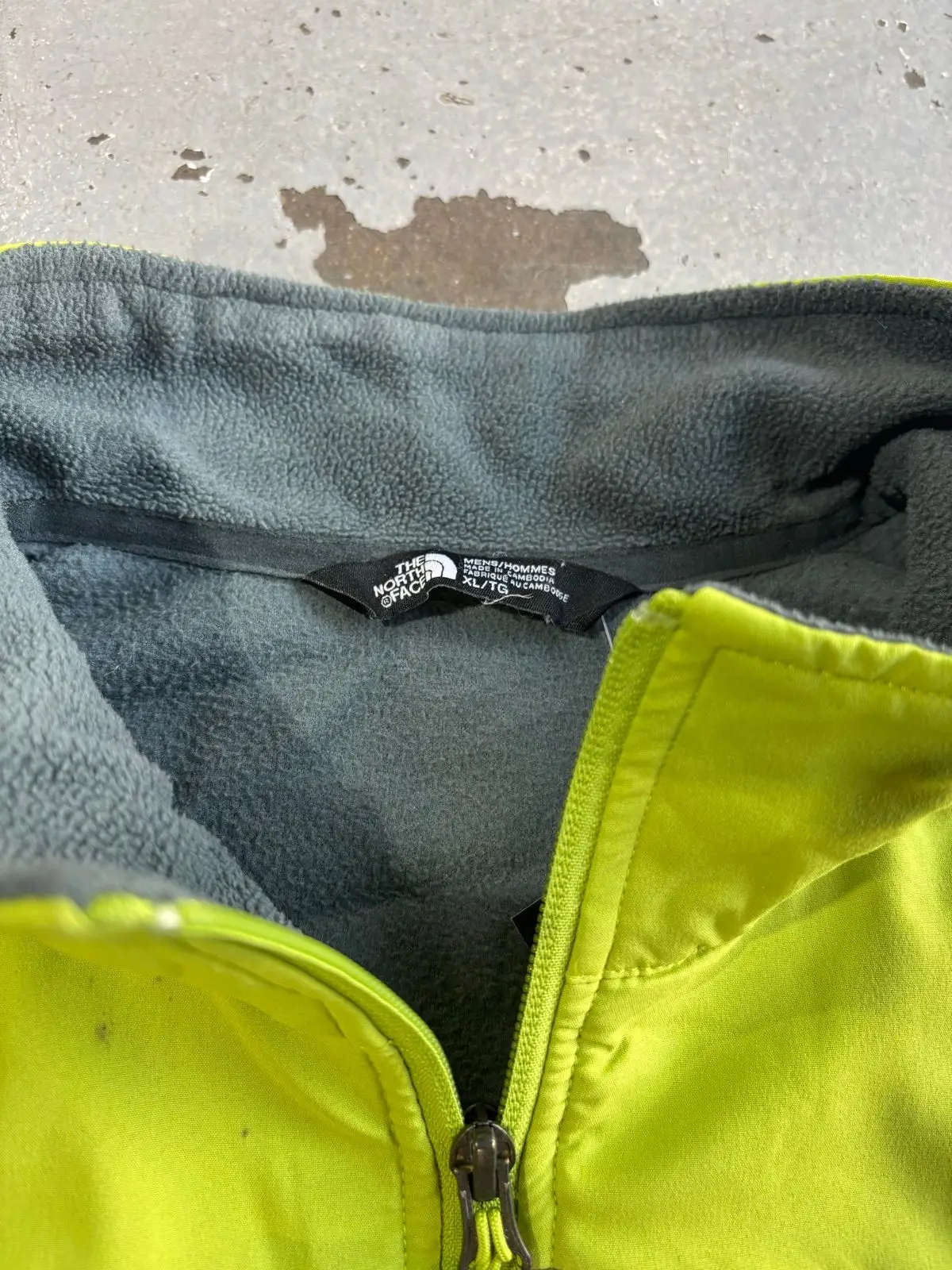 The North Face Half-Zip Fleece Jacket Grey Yellow