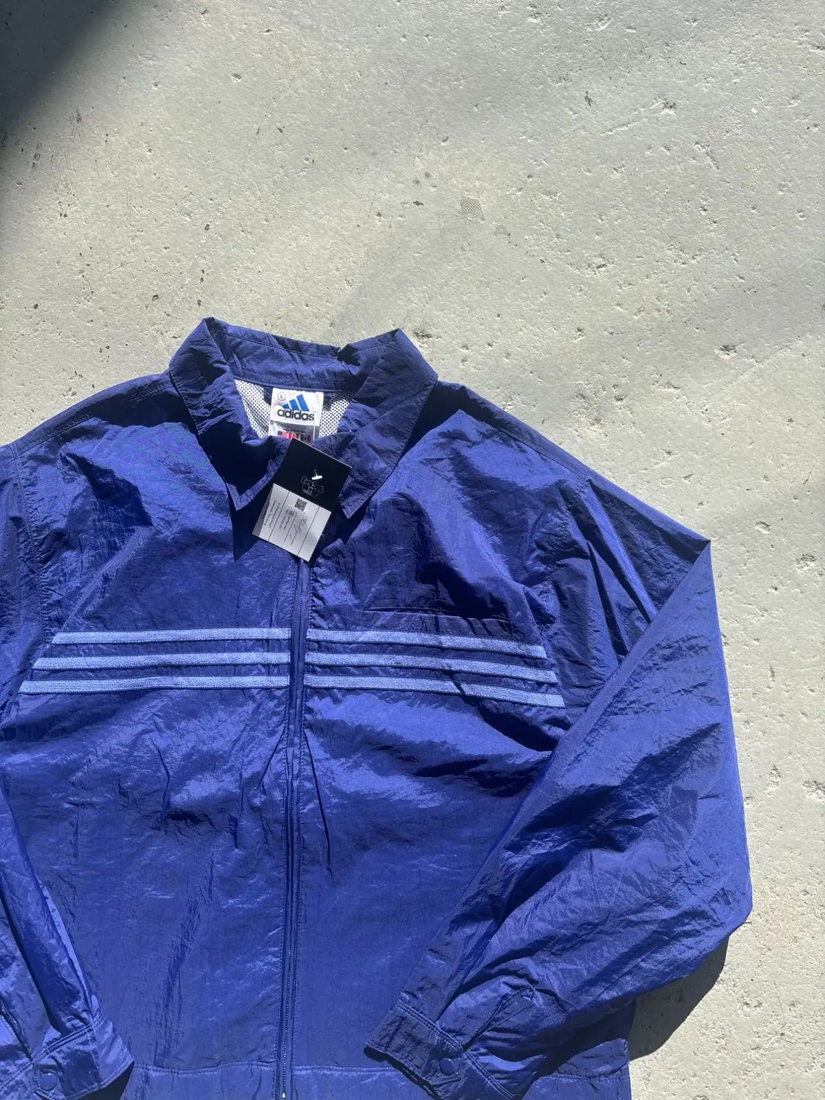 Adidas Blue Nylon Track Jacket