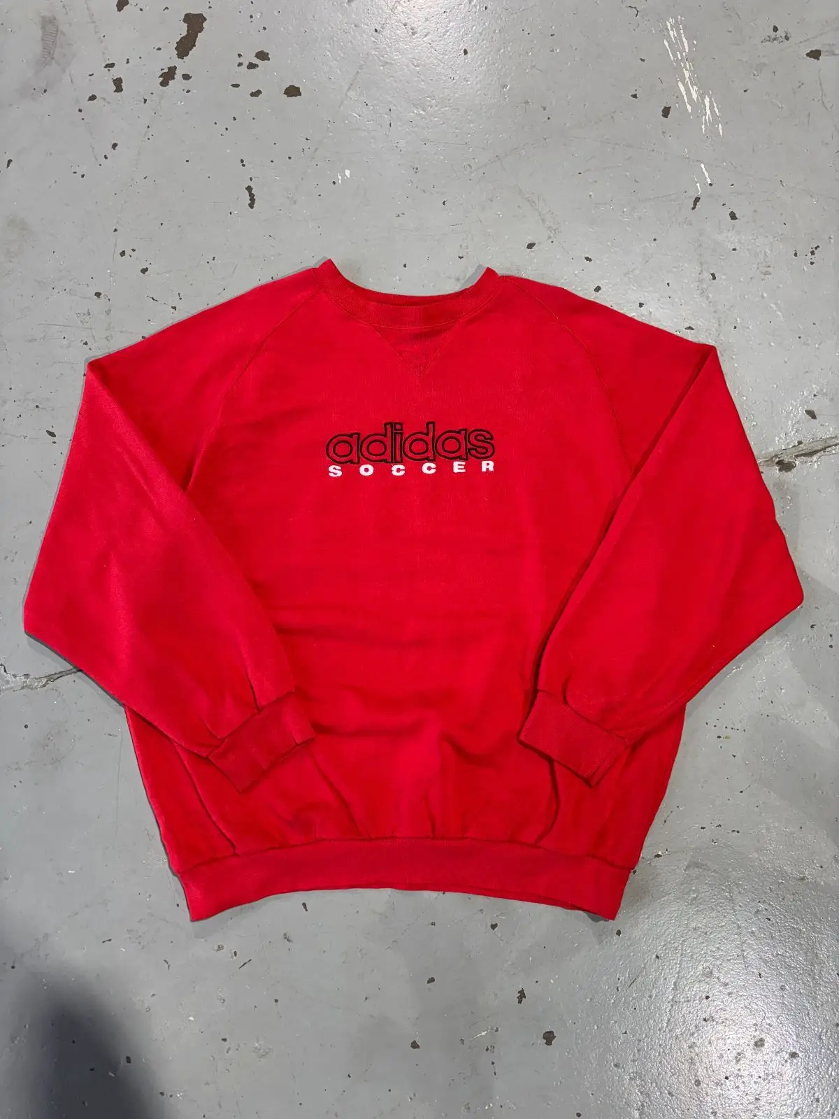 Adidas Vintage Adidas Soccer Red Crewneck Sweatshirt