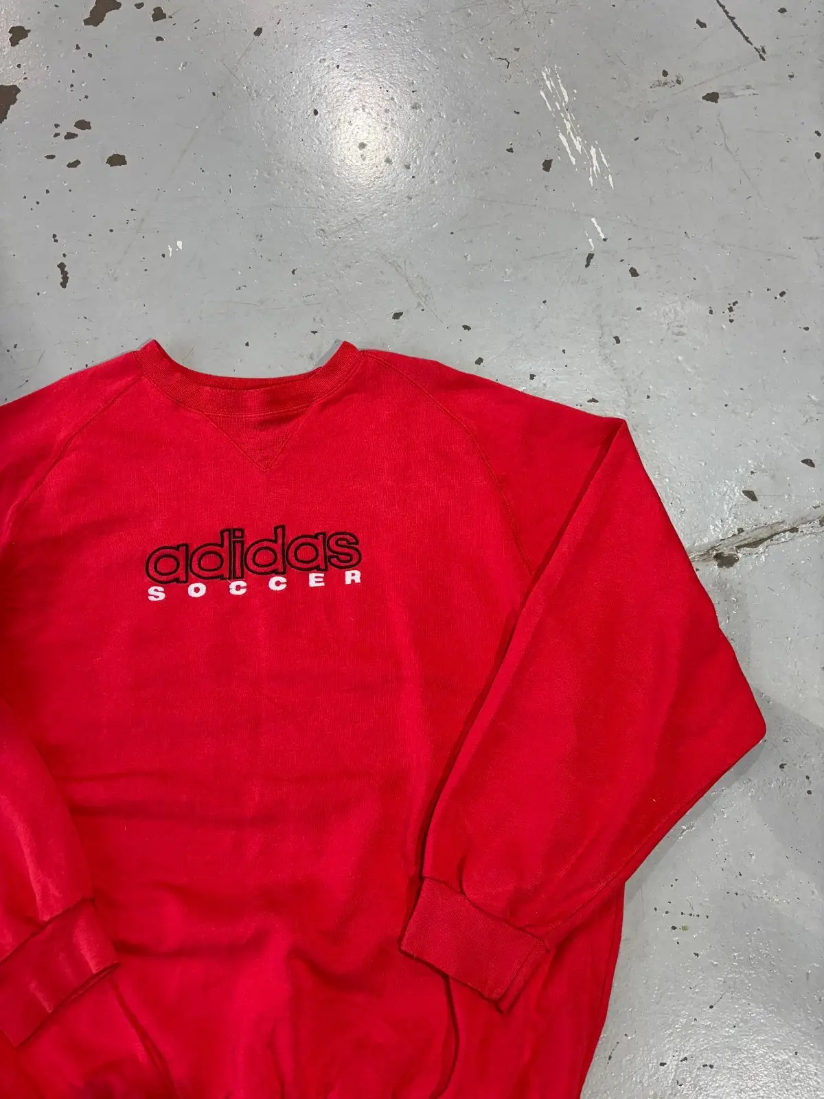 Vintage Adidas Soccer Red Crewneck Sweatshirt