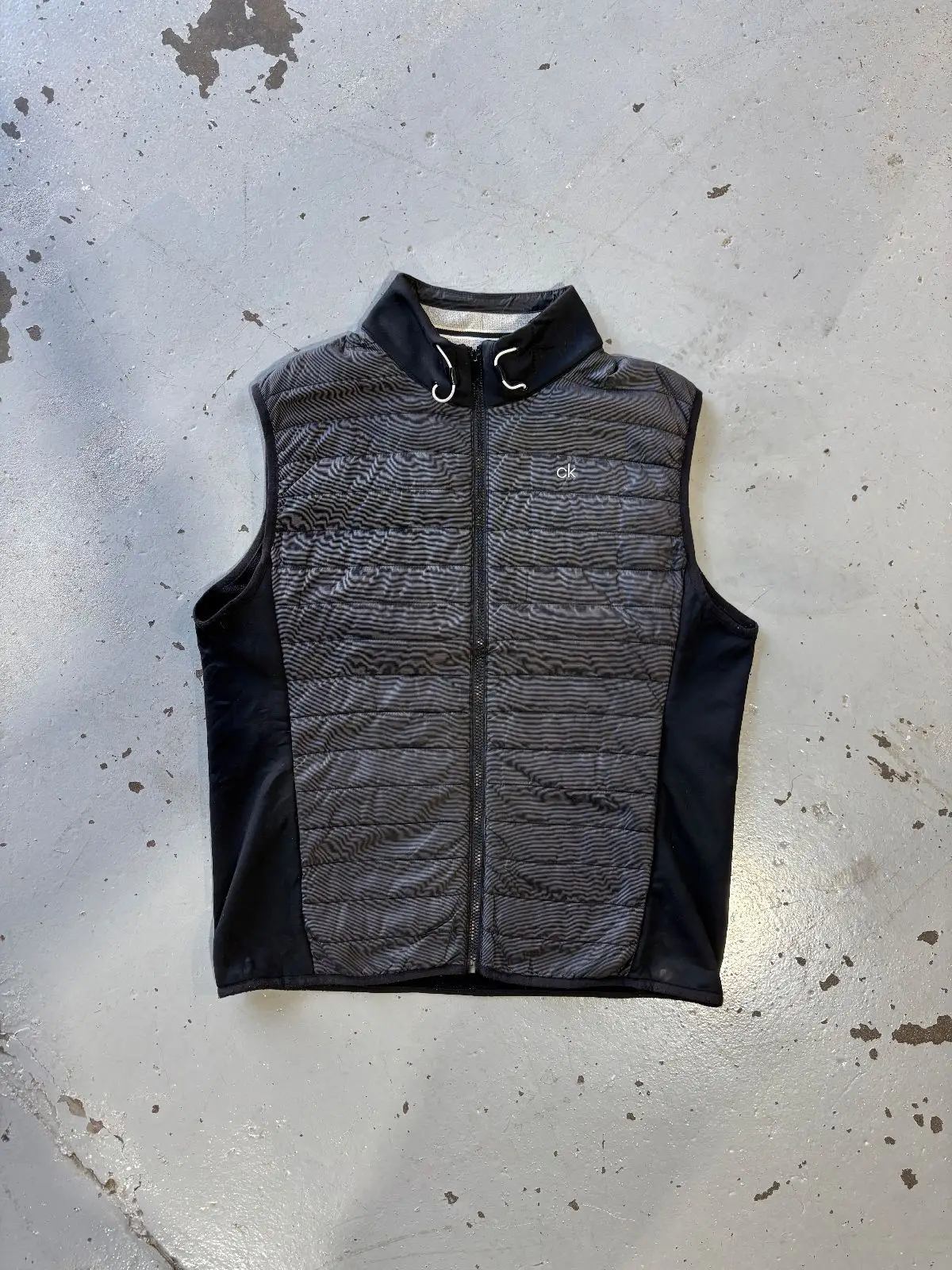 Calvin Klein Quilted Puffer Vest Grey Black
