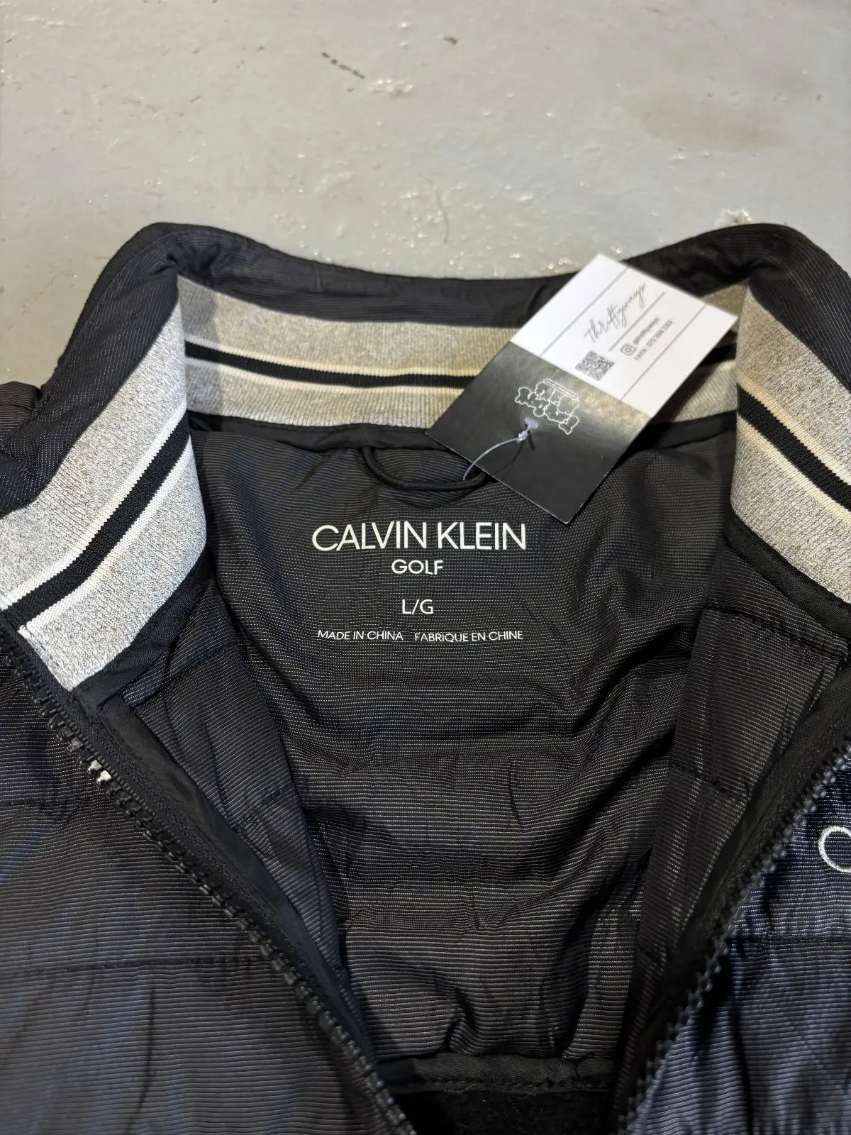 Calvin Klein Quilted Puffer Vest Grey Black