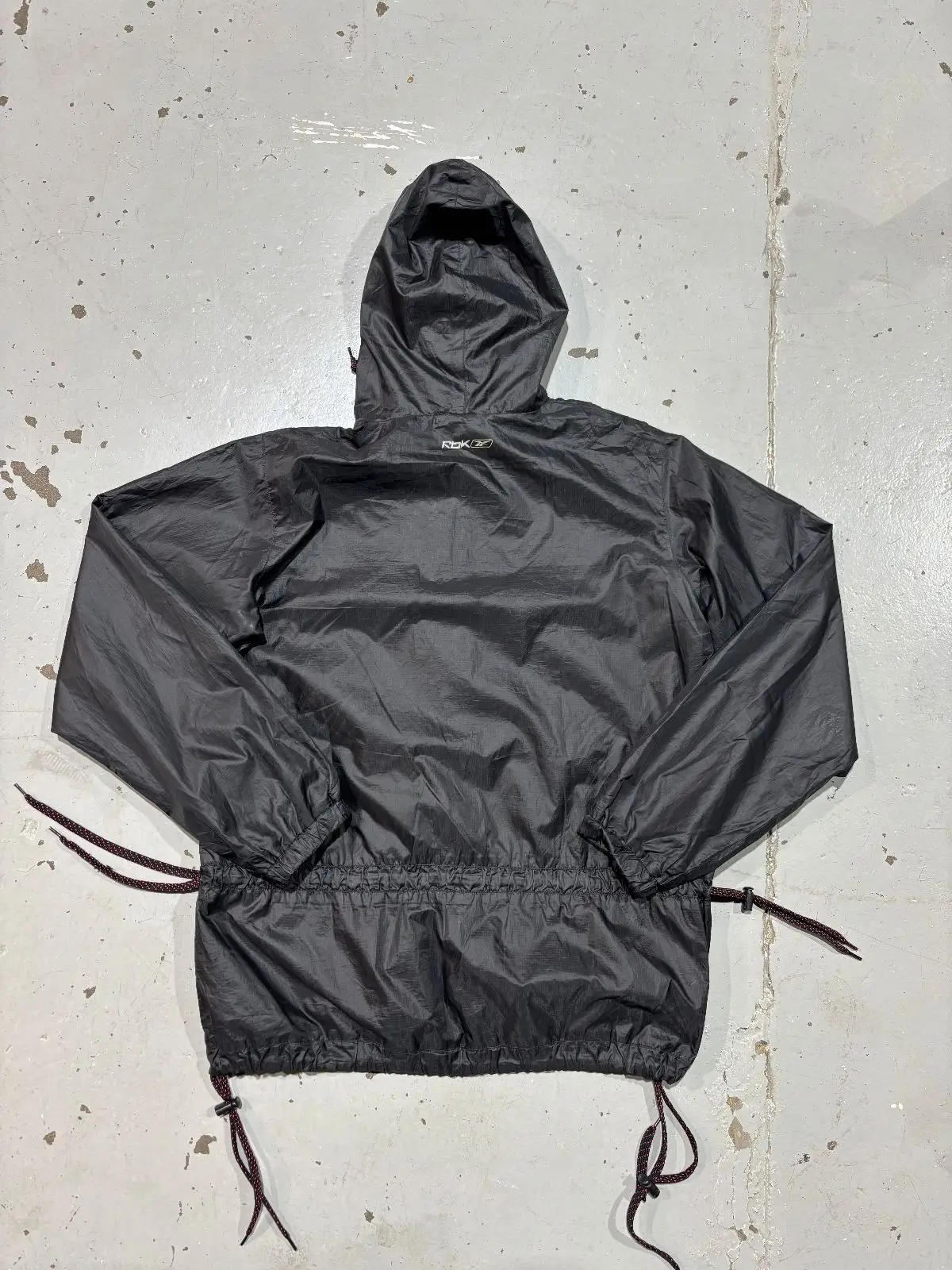 Reebok Black Windbreaker Jacket with Pink Details