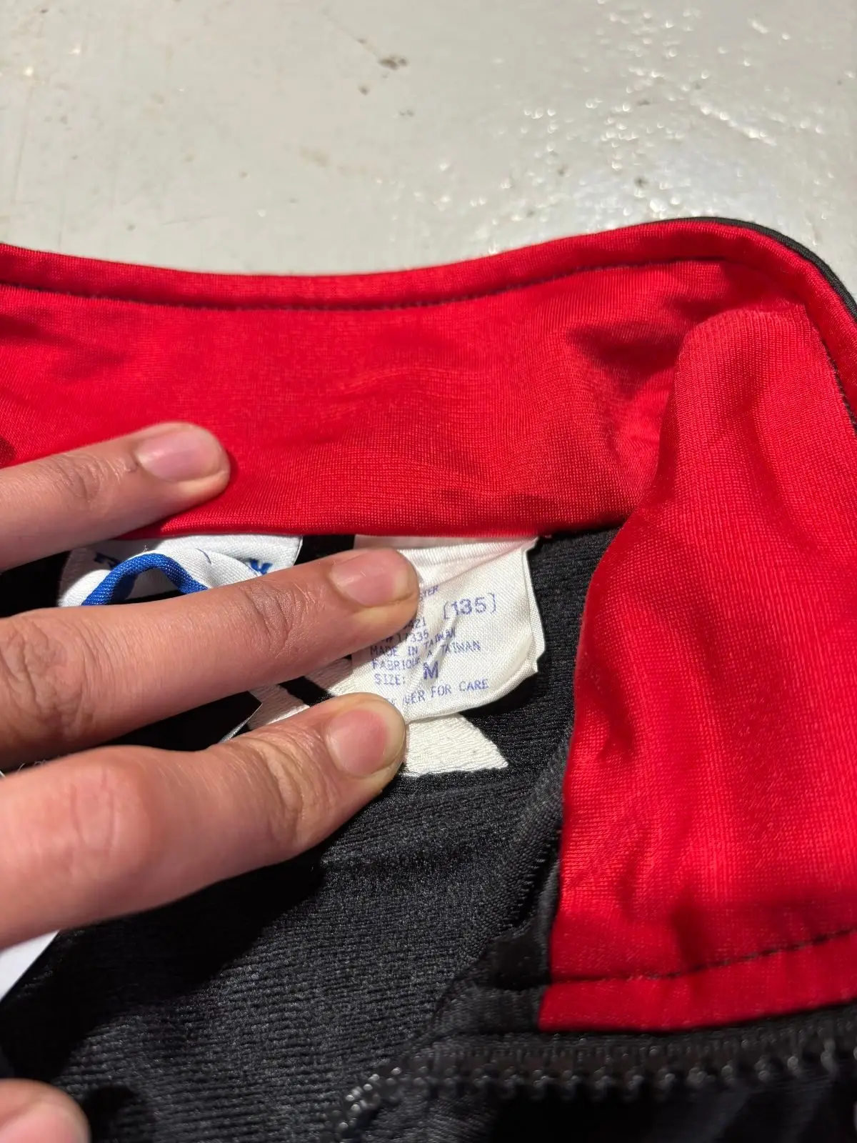 Vintage Reebok Track Jacket Black Red