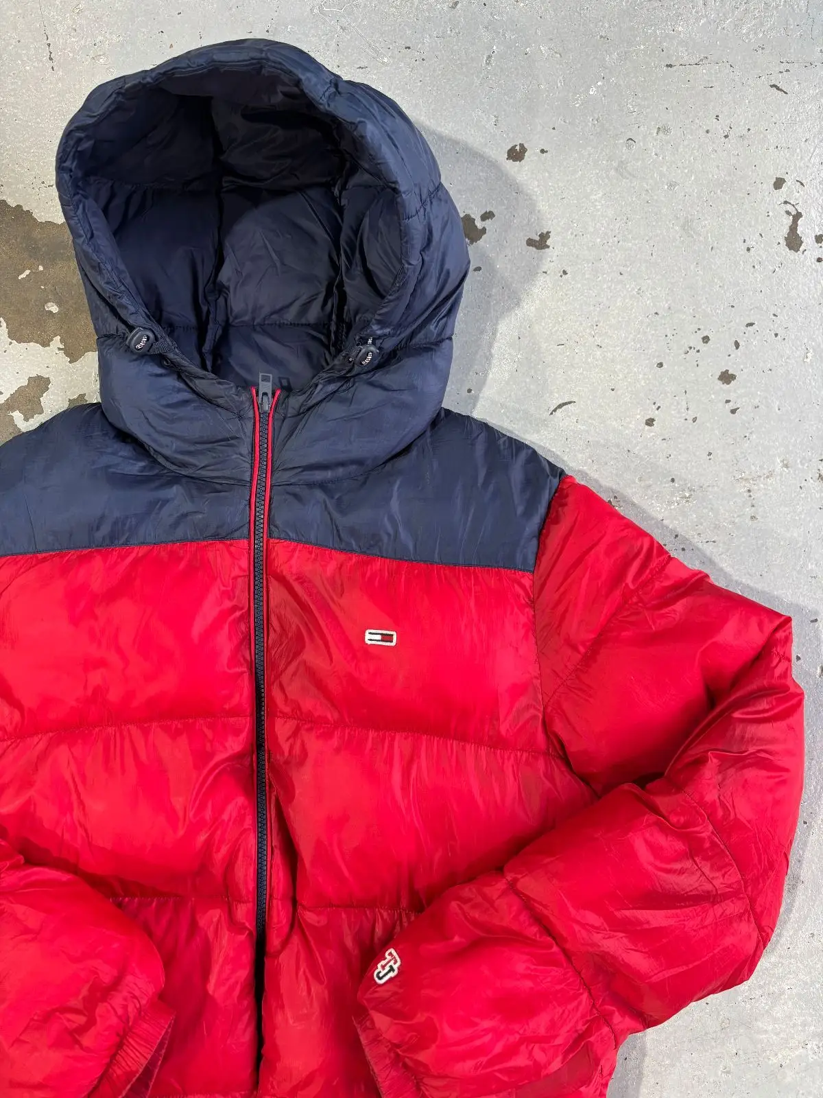 Tommy Hilfiger Red and Navy Puffer Jacket