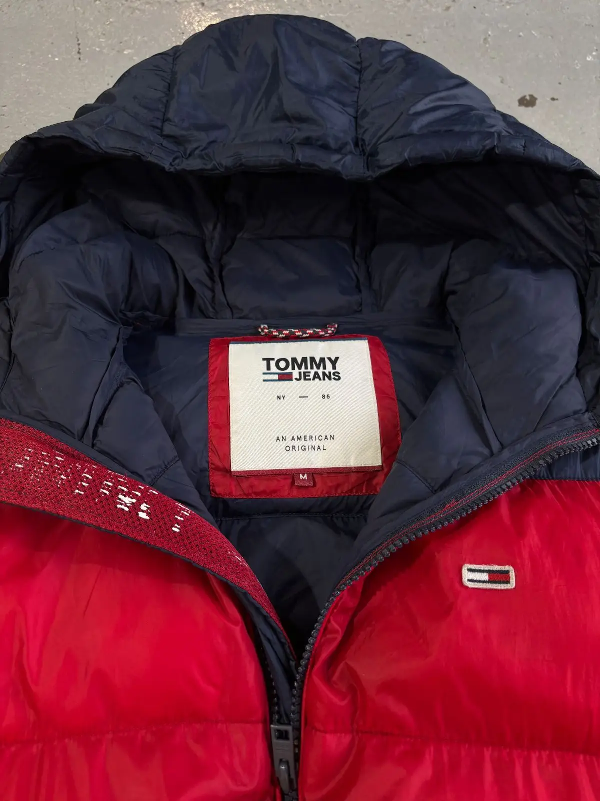 Tommy Hilfiger Red and Navy Puffer Jacket