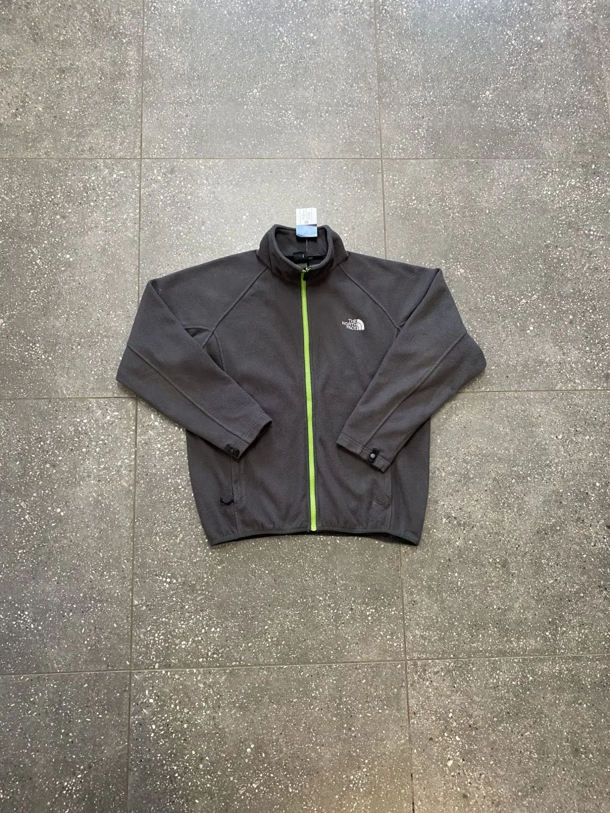 The North Face Grey Fleece Jacket with Green Zip