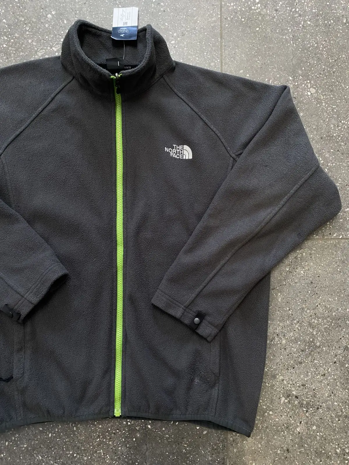 The North Face Grey Fleece Jacket with Green Zip