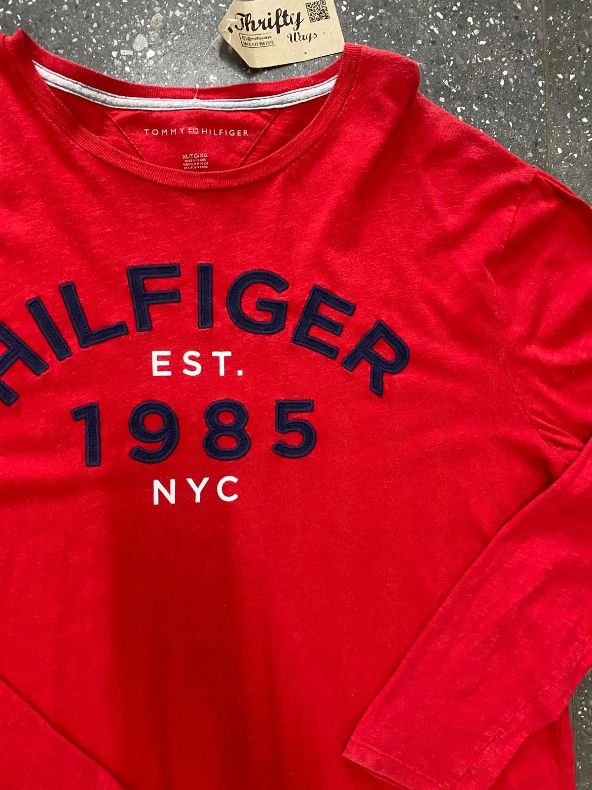 Tommy Hilfiger Red Long Sleeve T-Shirt