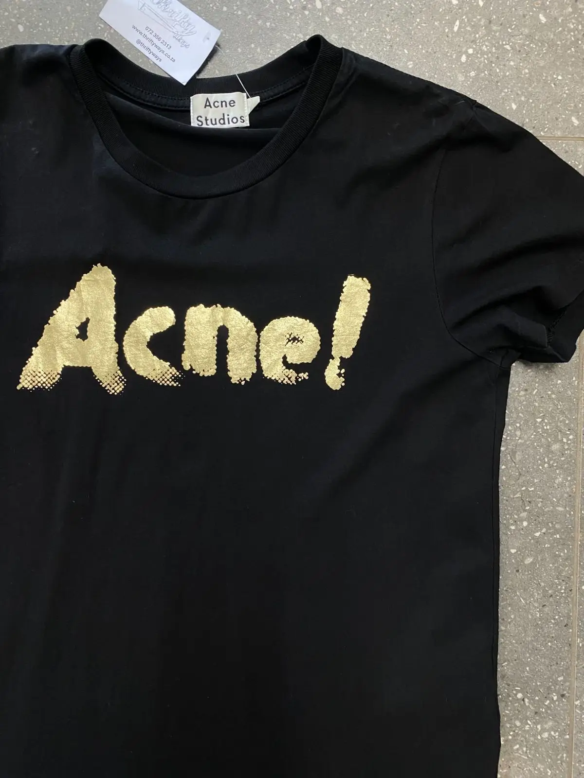 Acne Studios Black Gold Logo T-Shirt