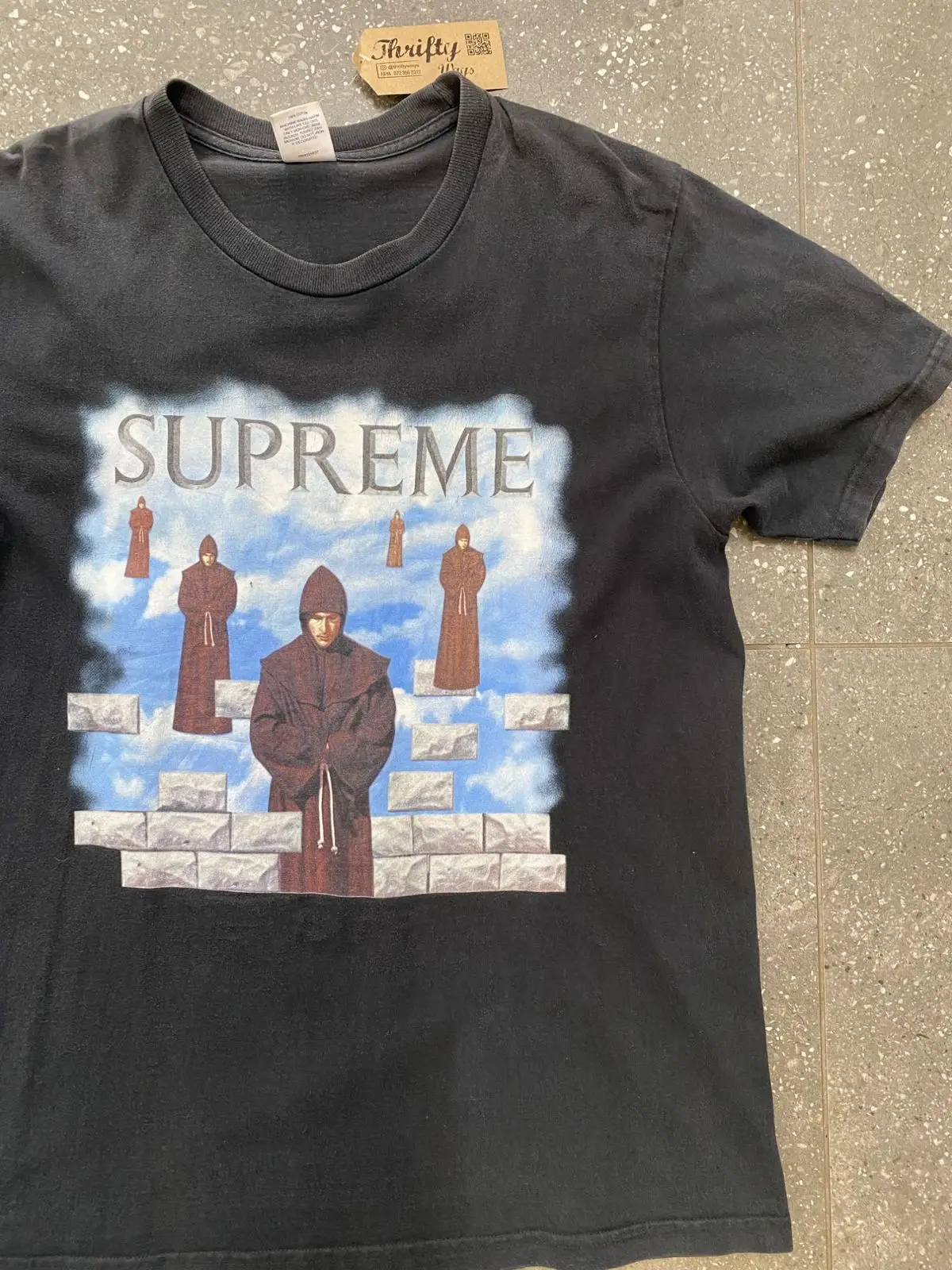 Supreme Monks Graphic T-Shirt Black