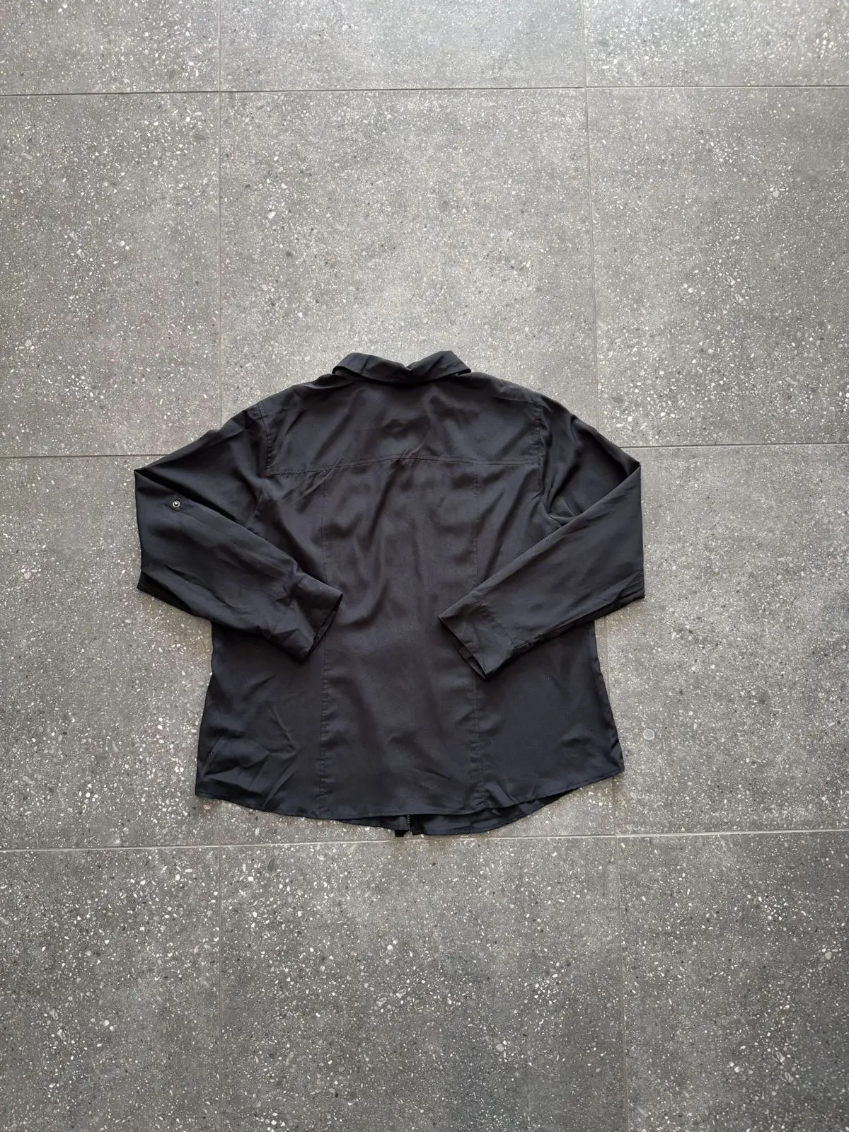 Michael Kors Black Zip-Up Shirt