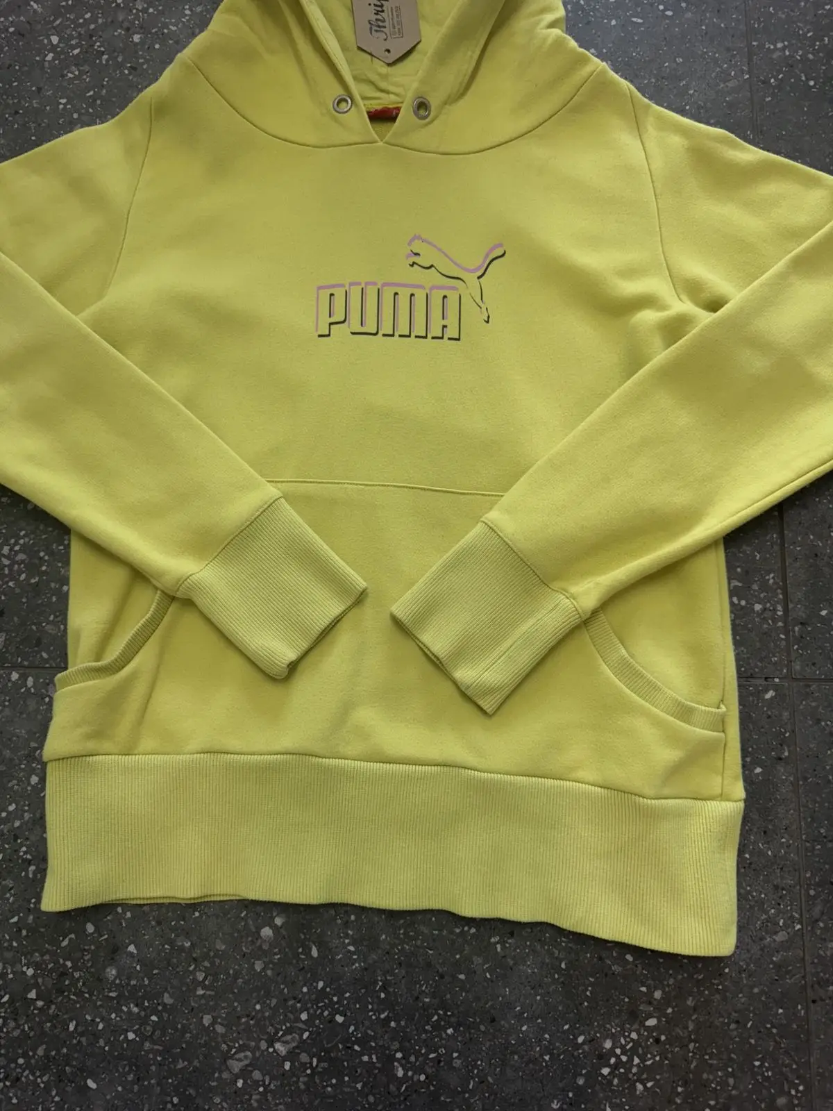 Puma Yellow Logo Hoodie