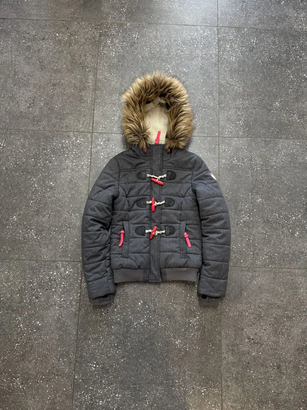 Superdry Grey Toggle Winter Jacket