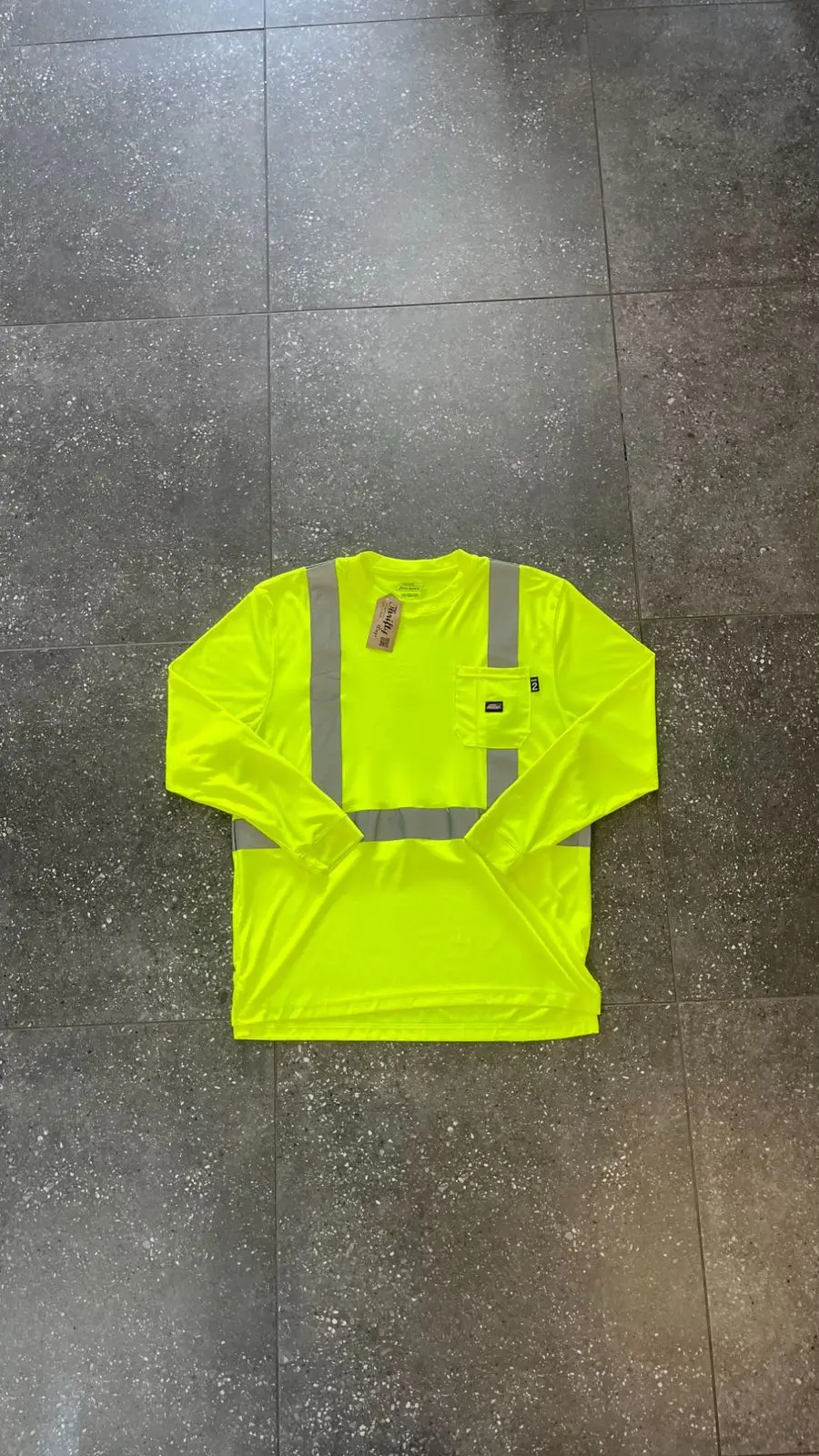 Dickies High-Vis Safety Long Sleeve Shirt Yellow
