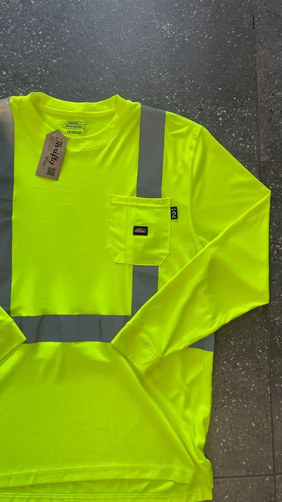 Dickies High-Vis Safety Long Sleeve Shirt Yellow