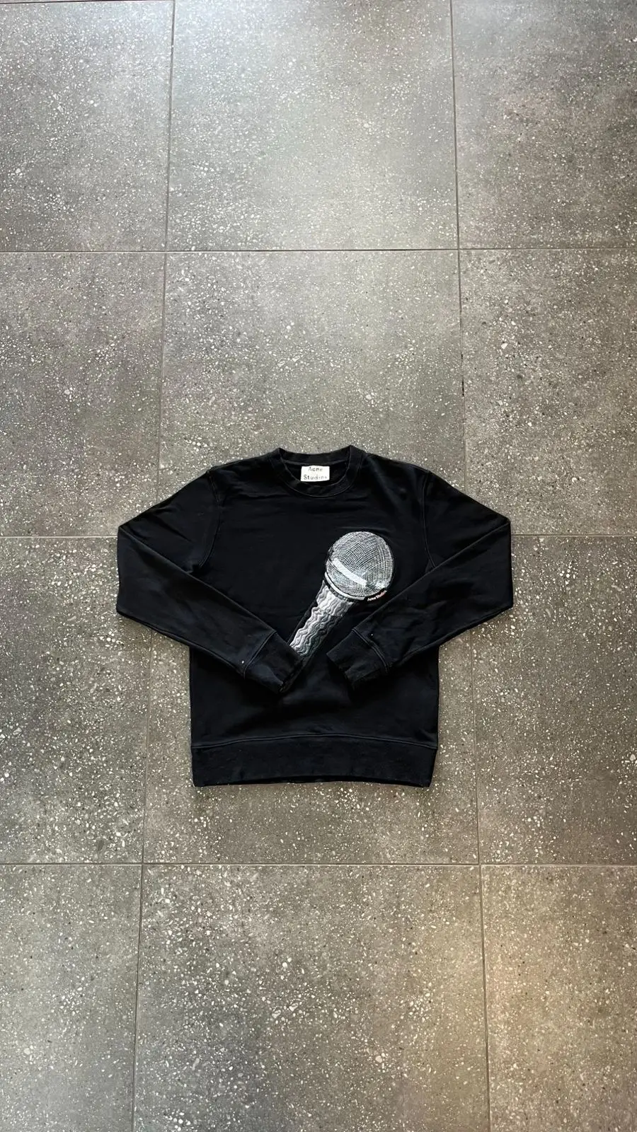 Acne Studios Black Microphone Graphic Sweatshirt